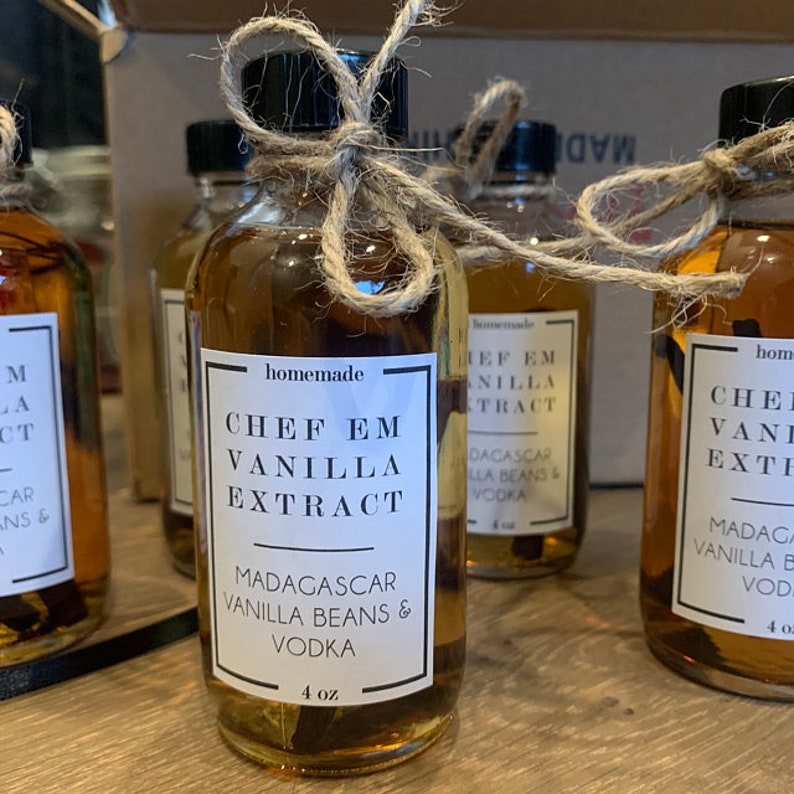 Modern Vanilla Extract Labels Personalization 2 X 1.5 in Etsy