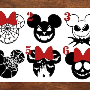 Halloween Mickey | Minnie Disney Iron on - Vinyl Transfer Decal - Any Apparel Transfer - Variety Colors & Glitter - DisneyWorld DisneyLand
