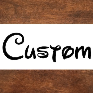 Custom Disney font Iron on NAME or WORD - Vinyl Heat Transfer Decal - Personalized Tshirt - Variety Colors - Glitter