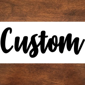 Custom/personalized Cursive Iron on NAME or WORD - Vinyl Transfer Decal - Heat Transfer Calligraphy