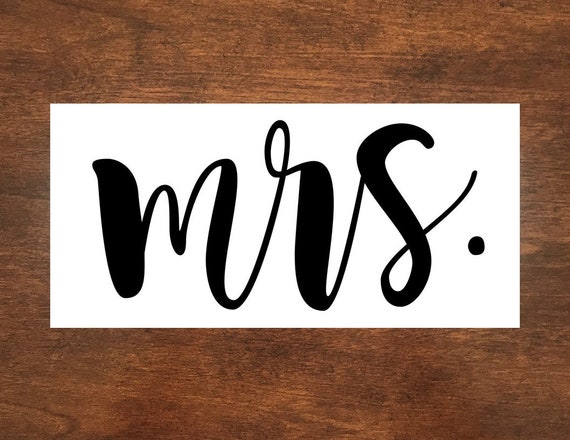 Mrs. Bride Iron on Tshirt Vinyl Transfer - Many Colors - Wedding Reception - Bachelorette Party