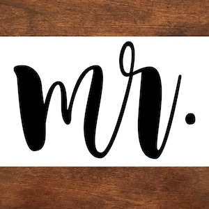 Mr. Bride Iron on Tshirt Vinyl Transfer - Many Colors - Wedding Reception - Bachelor Party