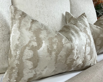 Champagne cushion cover, gold champagne pillow cover , luxury pillow cover, designer pillow cover , lumbar size 12" x 20" NIMBUS