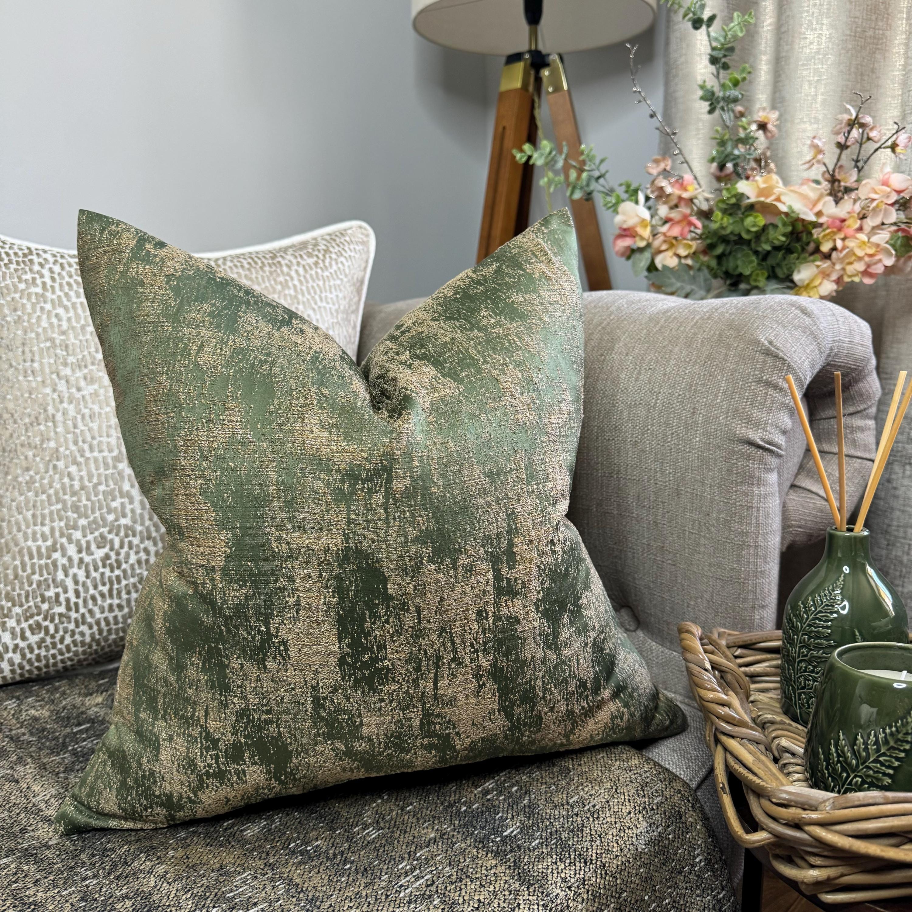 Olive Green Cushion Cover, Scatter Luxury Green Pillow Cover