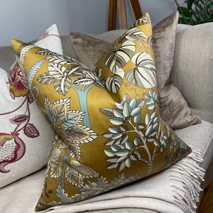Absolutely Stunning Decorative Cushion Cover Pillow Cover Designer Cushion Cover - Double Sided - Steen Cotton Fabric Gold Bronze