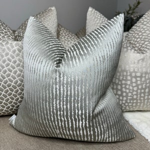 Ashley Wilde Fabric, Orio - Silver/Grey - Luxurious Cushion Cover-  Textured Designer Fabric - Scatter Sofa Pillow - Sofa Bed Cushion Cover