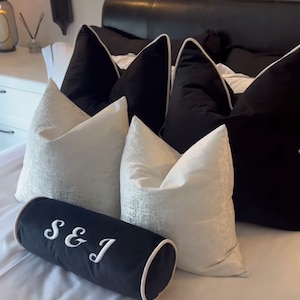 Monochrome Black and White Luxury Cushion Cover Set - Instagram Best Seller! Personalised Cushion