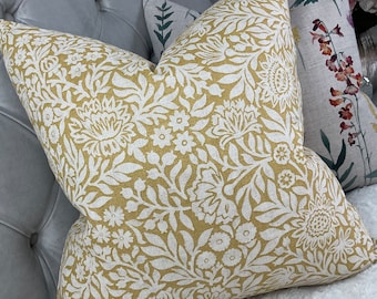 Blumiger Kissenbezug für Sofa oder Bett, Dekorativer Kissenbezug - Designerstoff aus Leinenmischung, Hidcote Print Kissenbezug