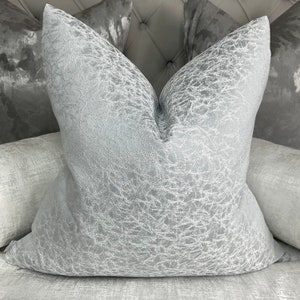 Decorative Cushion Cover Throw Pillow Cover - Ashley Wilde Fabric WICK Silver - double sided - modern - luxury - grey home decor