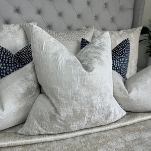 Luxury Pillow Cushion Cover - Champagne Silver Shim Pillow Cover, Luxury Pillow Cover - CURICO Ashley Wilde Fabric- Worldwide Shipping!