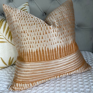 Orange cushion cover, orange abstract design pillow cover, scatter pillow cover for sofa, chair - window, double sided cushion cover