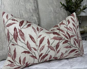 Country Decor Scatter Cushion Cover 12x20 - Leaf-Patterned Willow Trailing Leaves in Sanderson OSIER Fabric