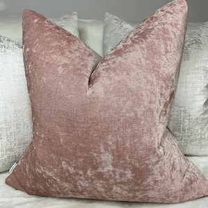 Decorative Sofa Cushion Cover Pillow Pillow Sham Pink, Chenille Fabric iLiv Designer - Double Sided Handmade IN UK