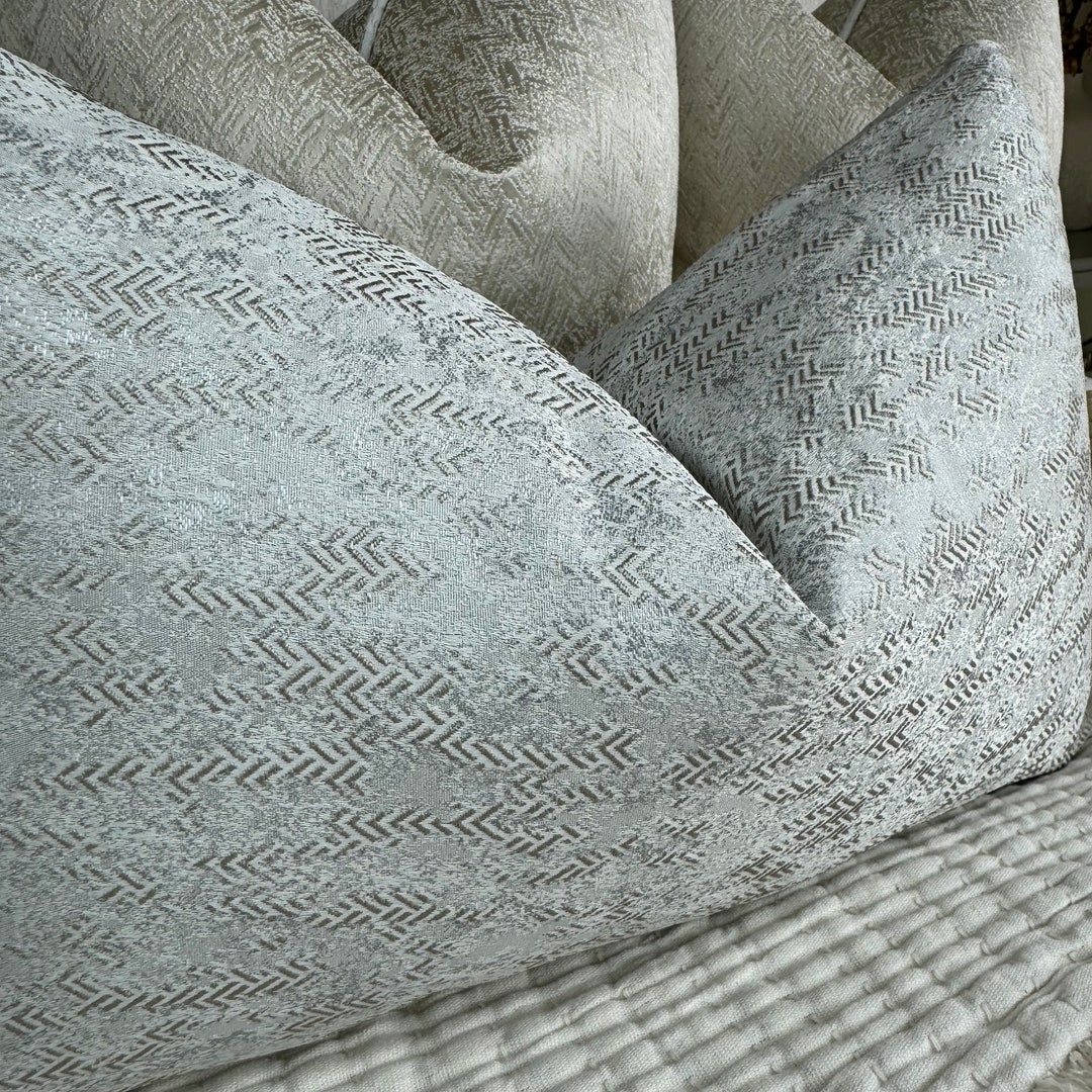 Chevron Home Decor Cushion Cover Throw 100% Cotton Dark Grey/Green