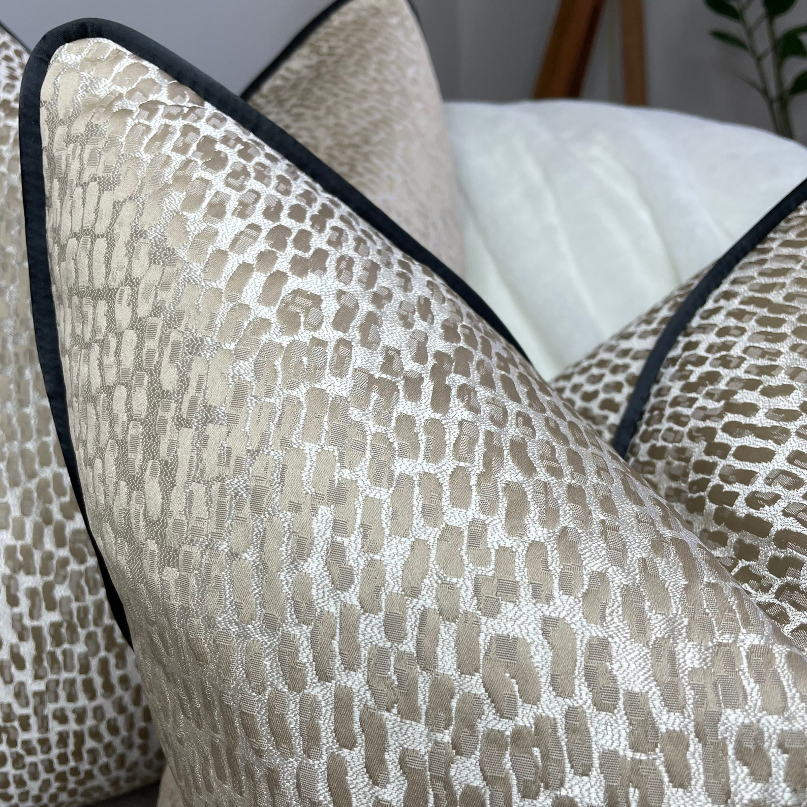 Luxury Cushion Cover Piped Cushion Pillow Cover Etsy UK