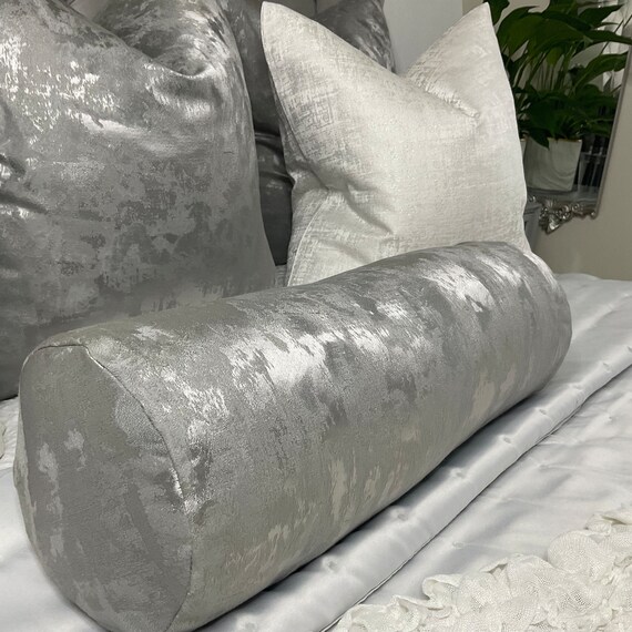 Silver bolster sale cushion