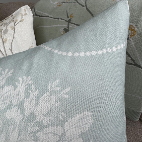 Laura Ashley Cantonnière Annalise Floral Gris - Élégante Décoration Fenêtre 127 X 63,5 Cm 100% Coton