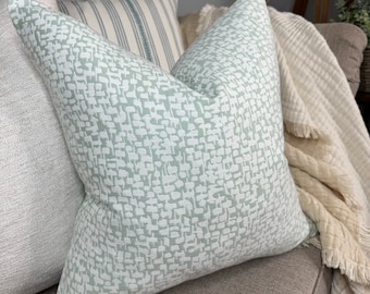 Dusty green abstract pillow cover for sofa or bed, decorative cushion cover, scatter throw pillow cover, designer pillow cover