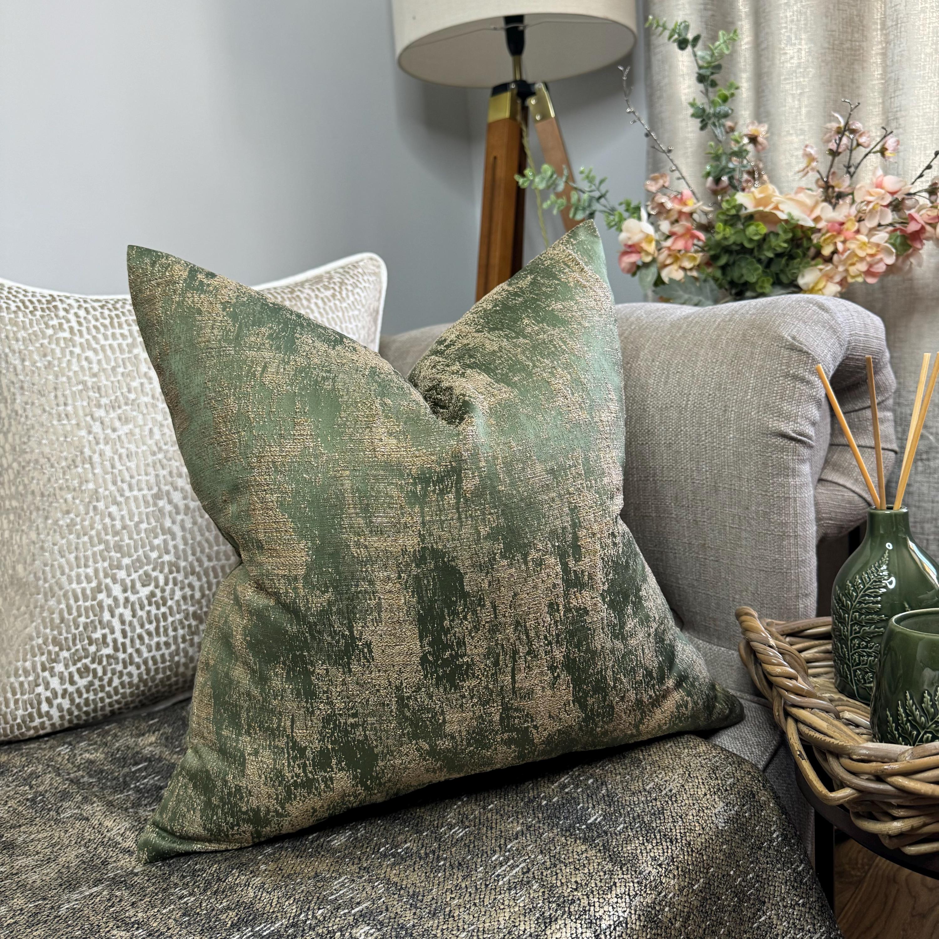 Olive Green Cushion Cover, Scatter Luxury Green Pillow Cover