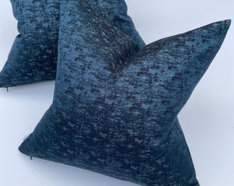 John Lewis & Partners Fabric Textured NAVY, Pillow Sham ,Cusion Cover Designer High Quality Handmade Made in UK Sofa Cushion Pillowcase