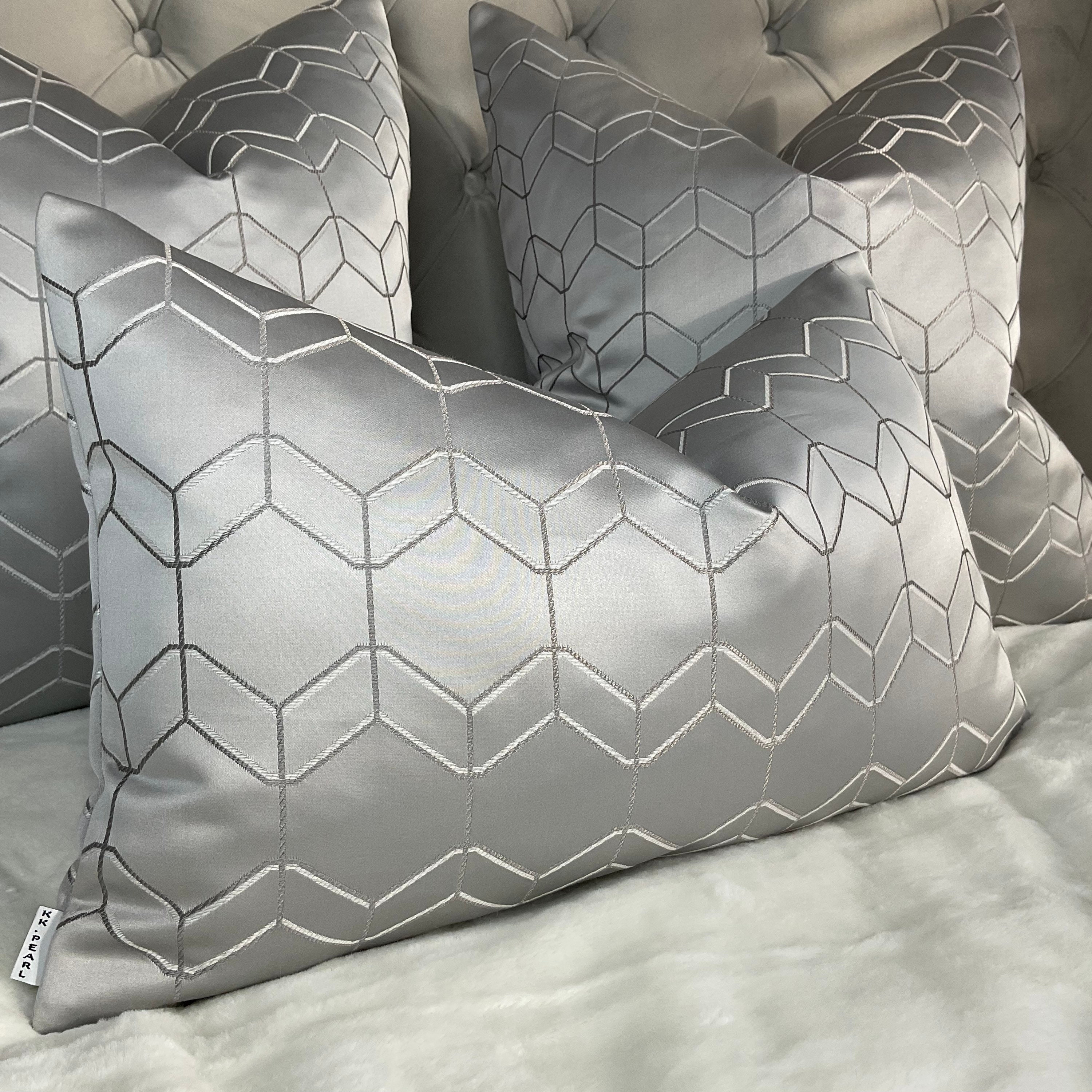 Grey sparkle cushions hotsell