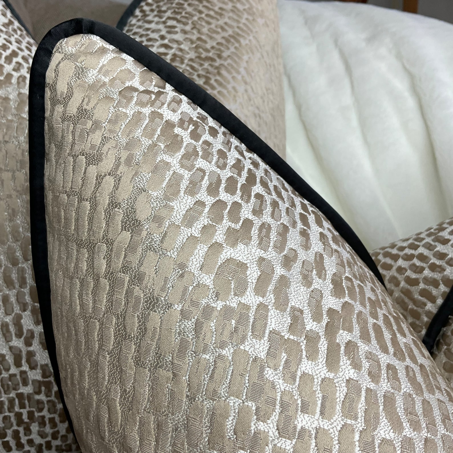 Luxury Cushion Cover Piped Cushion Pillow Cover Etsy UK