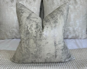 Luxury cushion cover, metallic pillow cover, luxury pewter cushion cover, sofa bed pillow cover, luxury bedding, designer CAESAR