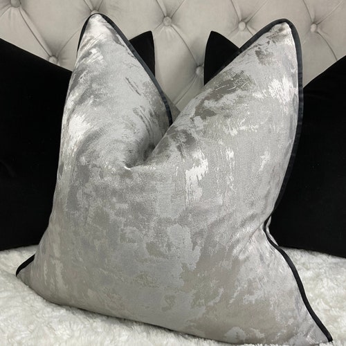 Sa201a Silver Grey 3D Flower Taffeta Satin Cushion Cover/Pillow Case*Custom Size 