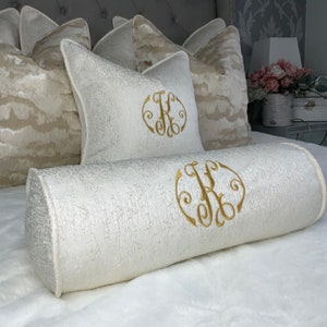 Monogrammed 24 Lumbar Pillow With Flange -  Ireland