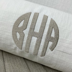 Personalised Name Cushion, Initials Embroidered Bolster Cushion 16