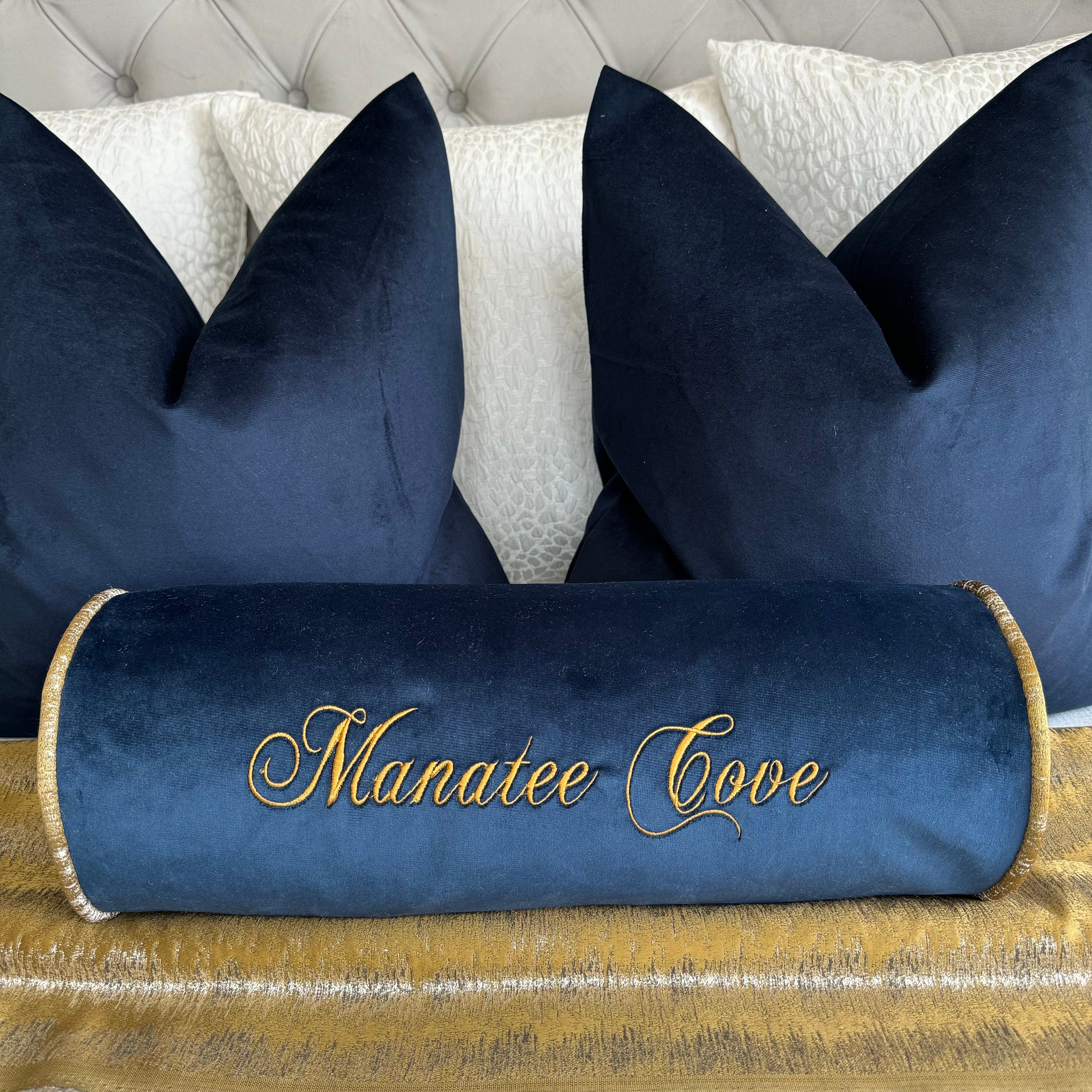 Personalised Initial Name Cushion, Navy - Gold Accent Pillow for Sofa or  Bed, Perfect Gift Idea, Personalised Birthday Cushion 16