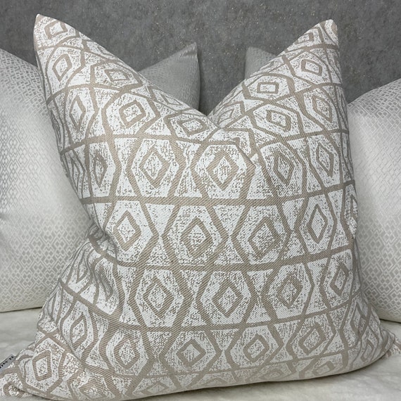 Decorative Pillow Cushion Cover Designer Fabric Villa Nova ELOLE Geometric Design Double Sided Cotton Linen Etsy Canada