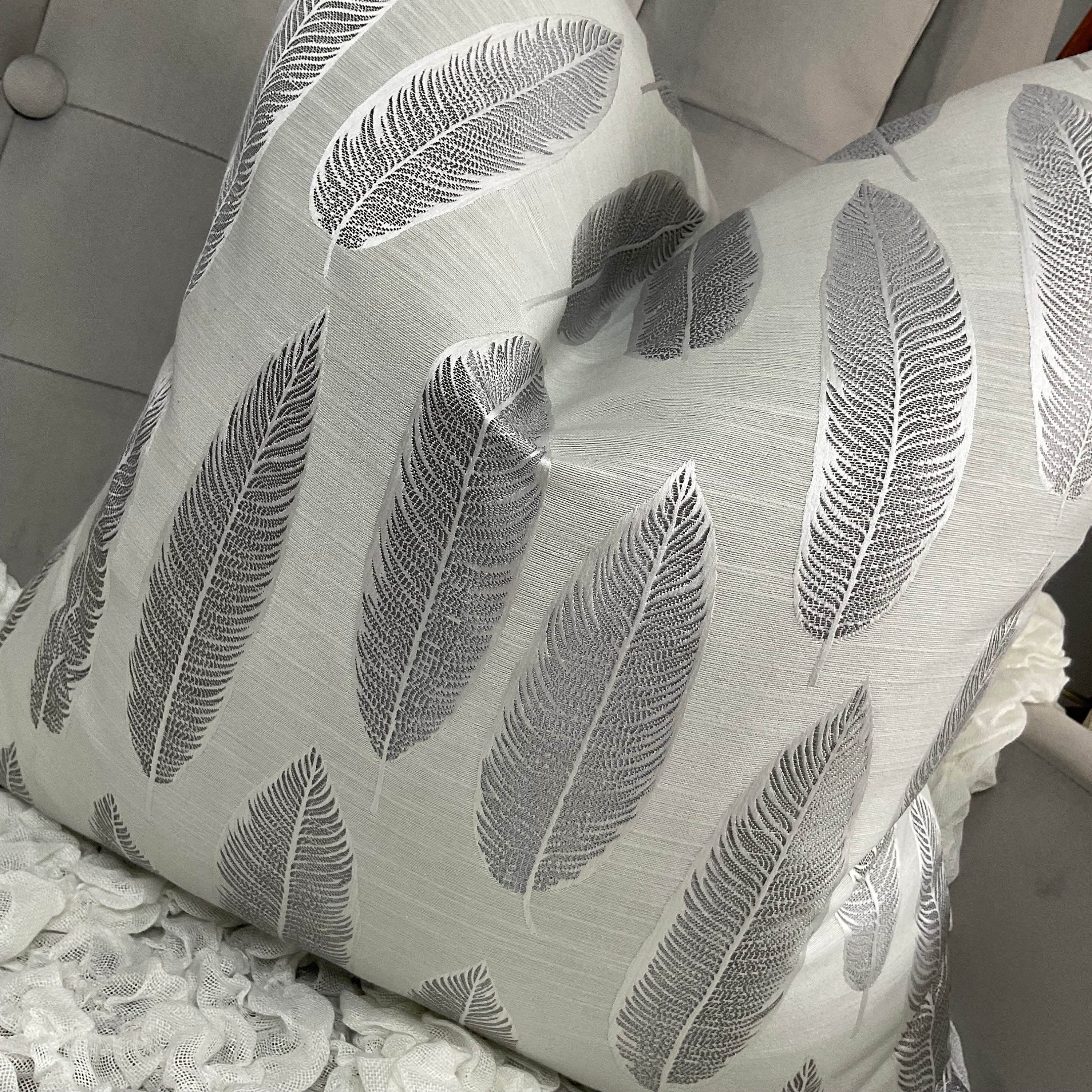 White feather cushion clearance cover