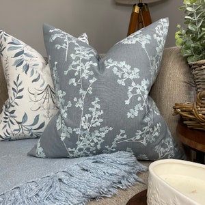Floral Cushion Cover Embroidered Pillow Case, Decorative Pillow - Double Sided John Lewis & Partners Fabric, Farmhouse