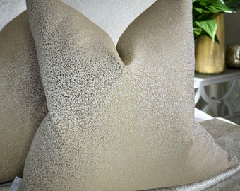 Beautiful Textured Yellow Gold Cushion Cover, Gold Pillow Cover, Handmade pillow Cover, Double Sided Pillow Case, Bed Pillow Cover, Designer