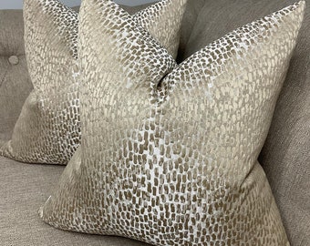 Luxury Cushion Cover, Champagne Pillow Cover, Popular Cushion, Gold Throw Pillow Cover, Champagne Cushion Cover, Antelope Designer Fabric