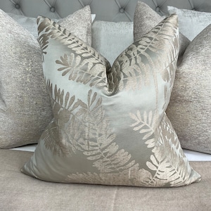 Extravagance Fabric by Harlequin , Platinum 18x18&quot;  Decorative Cushion Cover, Tropical Palm Design, Double Sided, Limited Stock Luxury Homes