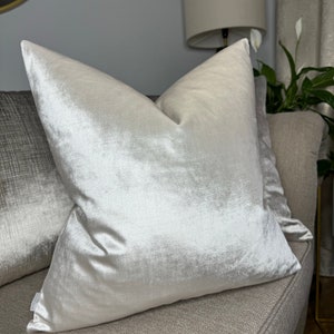Ivory Pillow Cover, Luxury Cushion Pillow Cover,Sofa Bed Euro Sham Pillow Cover,  High Quality - Handmade Cushion Cover, Textured Velvet