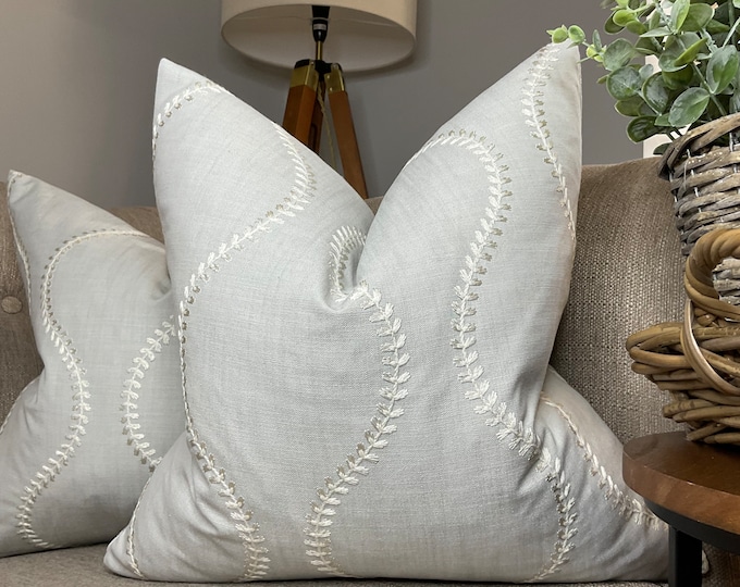 Floral Cushion Cover John Lewis & Partners Fabric Blue White Designer