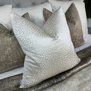Fodera per cuscino color champagne, fodera per cuscino color champagne, fodera per cuscino di lusso per divano o letto, cuscino decorativo di design ASTAR