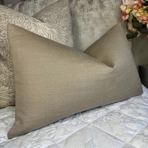 Handmade Rustic Cushion Cover, Bronze Herringbone Weave Pillow Cover, Natural Earth Tone Sofa Cushion Cover, Country Cottage Decor