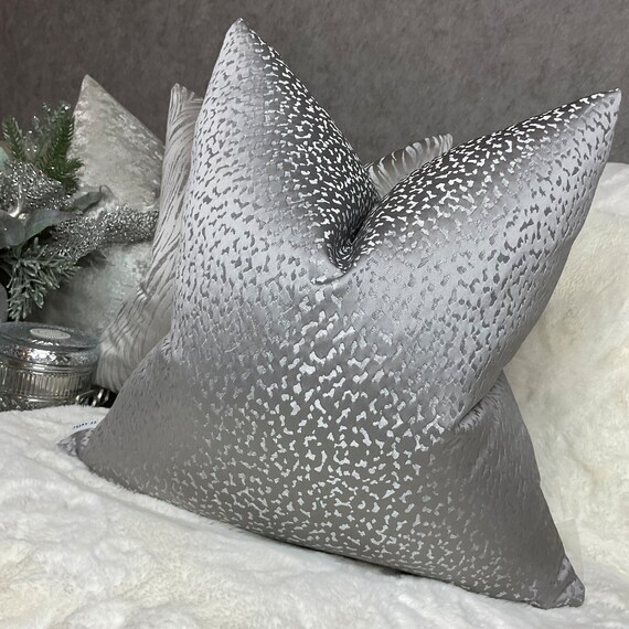 John Lewis Partners ASTAR Fabric Luxurious Steel Grey Cushion