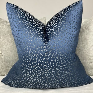 Gorgeous Navy Crater Cushion Cover, Modern Home Decor,  Cushion Cover Chair Sofa and Bed Pillow Cover, Designer Prestigious Textiles Fabric