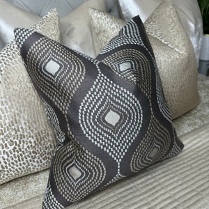 Handmade Cushion Cover, Scatter Pillow Cover, Brown - Taupe Abstract Design - Size 16" Pillow Cover Case , Sofa Bed Pillow Cover - Designer