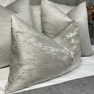 Luxury Cushion Cover Pillow Sham / Throw Pillow BRANT Fabric Ashley Wilde Pewter Grey Home Decor Stylish Plain Design Made to order