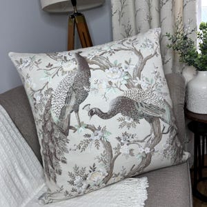 Handmade Laura Ashley Natural Truffle  Square Belvedere Cushion Cover / Pillow Cover 26" x 26" / Sofa - Chair Cushion Cover