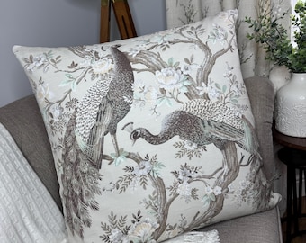Handmade Laura Ashley Natural Truffle  Square Belvedere Cushion Cover / Pillow Cover 26" x 26" / Sofa - Chair Cushion Cover