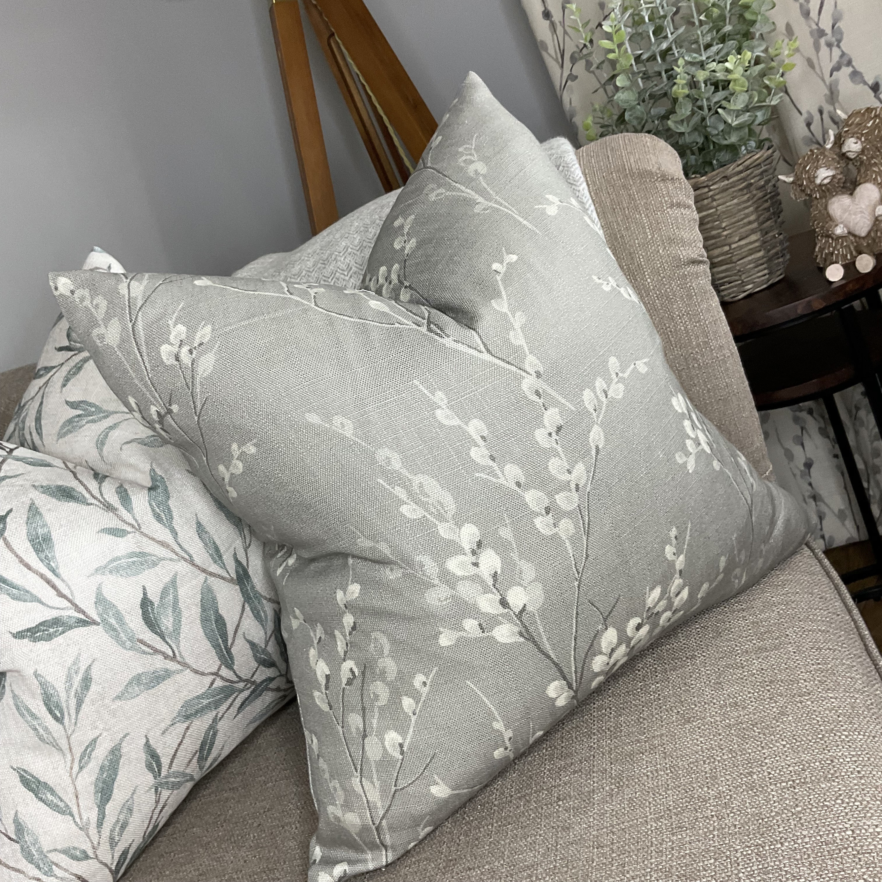 Laura Ashley Design Pussy Willow Leaf Cushion Cover - Decorative