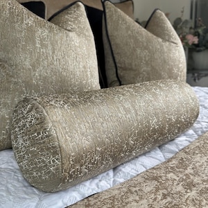 Cojín dorado de 40,6 x 15,2 cm, para cama o sofá, cojín dorado con acento, almohada moderna para cama, cojín dorado Blake, diseño Blake