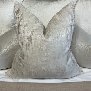 Soft Textured Luxury Cushion Cover,  Decorative Pillow, Neutral Cream Prestigious Textiles Designer Fabric High Quality Handmade